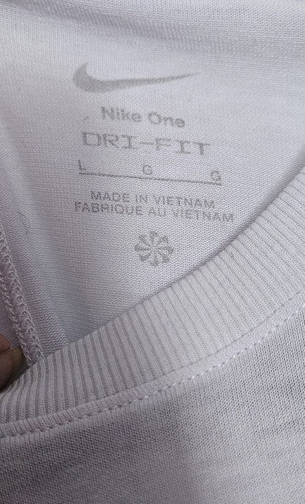 Nike White Tee with Black Logo - Picture 3 of 5